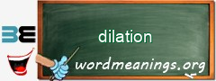 WordMeaning blackboard for dilation